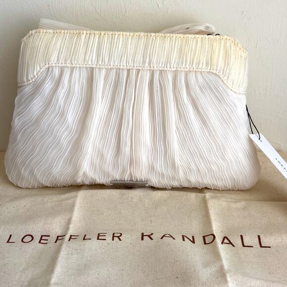 Loeffler Randall Cream Clutch with Bow - Picture 3 of 7